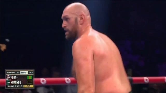 Тайсон Фьюри - Френсис Нганну нокдаун в 3 раунде смотреть онлайн