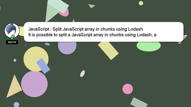 JavaScript : Split JavaScript array in chunks using Lodash смотреть онлайн