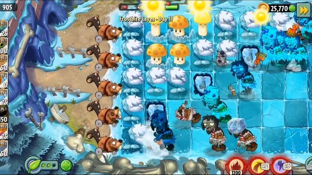 Plants VS Zombies 2 Frostbite Cave-Day 11(Survive the zombie attack with most plants picked for you смотреть онлайн