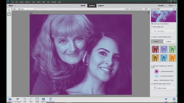 Duotone Effect Guided Edit in Photoshop Elements 2021 смотреть онлайн