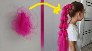 Модный хвост канеколон на резинке для девочки своими руками