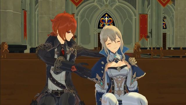 MMD Genshin Impact Diluc's a man of culture Jean x Diluc смотреть онлайн