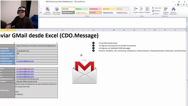 20160718 - Todo Sobre Mails - #3 Enviar GMail desde Excel (CDO.Message) смотреть онлайн