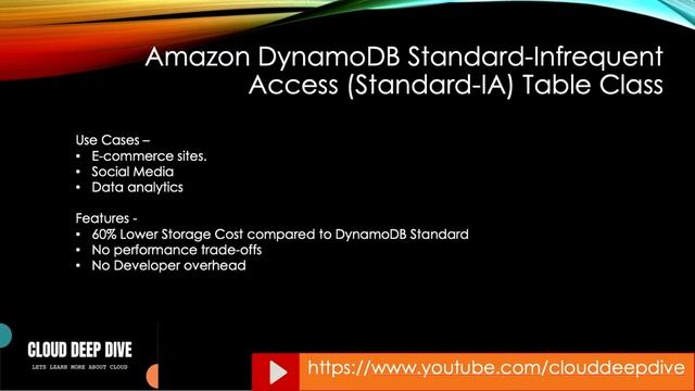 New Launch - DynamoDB Standard-Infrequent Access table class | DynamoDB | Storage | Table Class смотреть онлайн