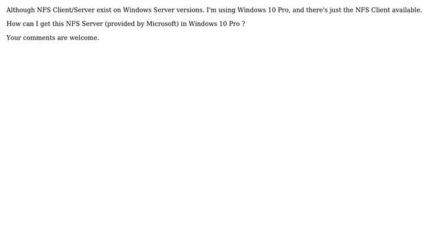 How to get NFS Server on Windows 10? смотреть онлайн