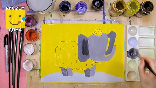 Как нарисовать МАМОНТА - урок рисования, рисуем дома поэтапно смотреть онлайн