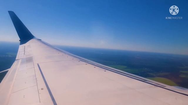 Работа закрылков и предкрылков при взлёте и посадке. Вид из окна самолёта. смотреть онлайн
