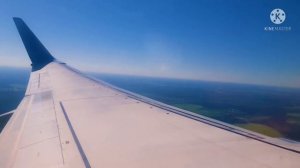 Работа закрылков и предкрылков при взлёте и посадке. Вид из окна самолёта.