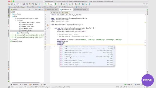 Collections in Kotlin | Android 101 смотреть онлайн