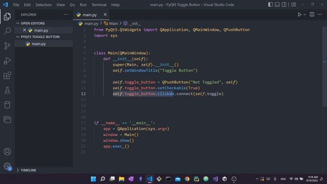 PyQt5 Toggle Button: Create a toggle button with two states with PyQt5 [QPushButton] смотреть онлайн