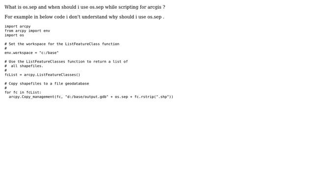 GIS: Using os.sep in Python? (2 Solutions!!) смотреть онлайн