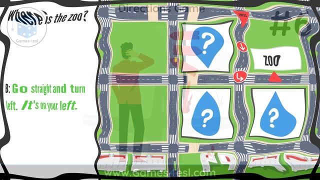 Directions Game | Giving Directions In English смотреть онлайн