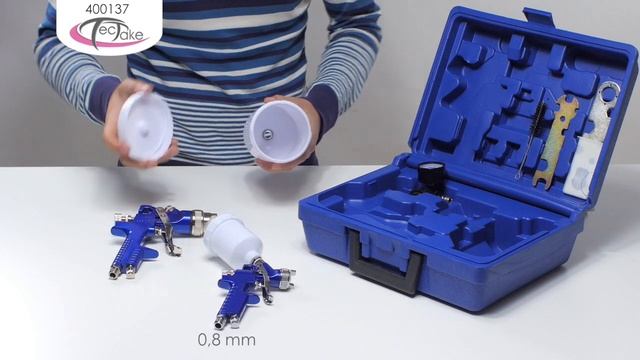tectake - 2 pistolety lakiernicze HVLP 1,3 + 0,8 mm смотреть онлайн