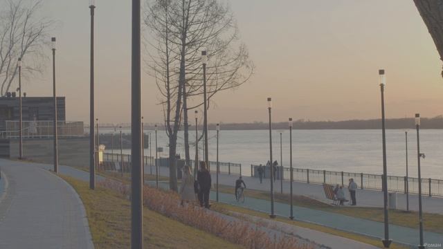 Волшебный закат на Пермской набережной. г. Пермь смотреть онлайн