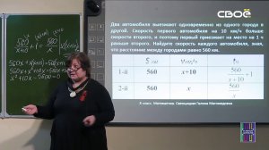 Алгебра для 8 класса. Задачи на движение