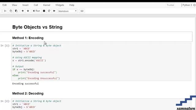 Byte Objects vs String in Python-using Encoding смотреть онлайн