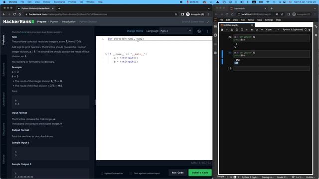 4. Python Division: Hackerrank | Python | Solution смотреть онлайн