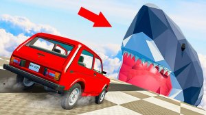 ПРЫЖОК В ОГРОМНУЮ АКУЛУ! СУПЕР ГОРКА С ТРАМПЛИНОМ! СМЕРТЕЛЬНЫЕ ПРЫЖКИ НА ВЫЖИВАНИЕ В BeamNG.drive