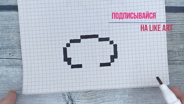Как нарисовать по клеточкам ПЛАСТИНКУ из МАЙНКРАФТ / Рисунки по клеточкам minecraft pixel art смотреть онлайн
