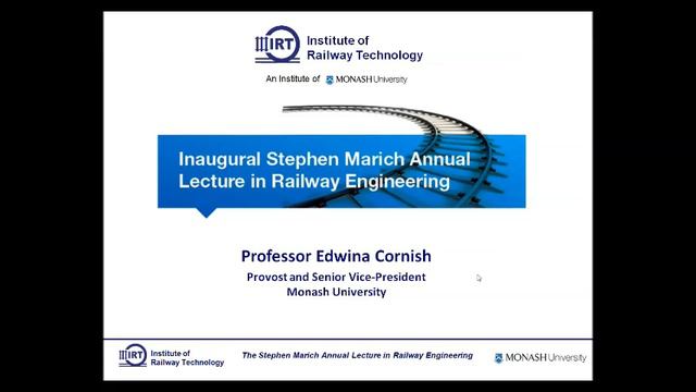 Stephen Marich Lecture 2014 - Importance of Railway Engineering Research - Ms. Edwina Cornish смотреть онлайн