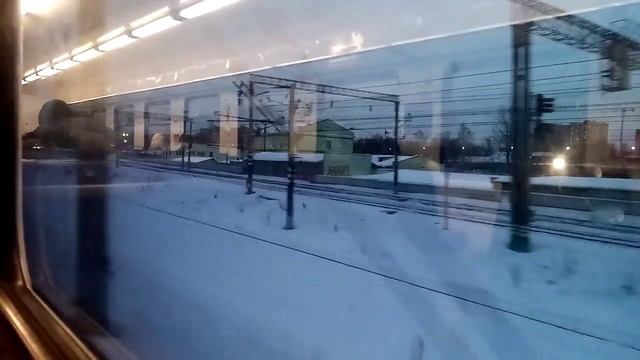 Отправление на перегон Люберцы 1-ые - Фабричная, разъезд за станцией, Депо "Панки" + платформа Панк смотреть онлайн