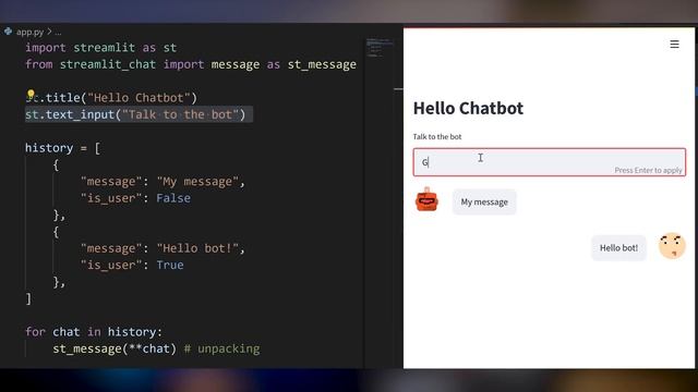 Kickstart your CHATBOT project with this Streamlit component смотреть онлайн