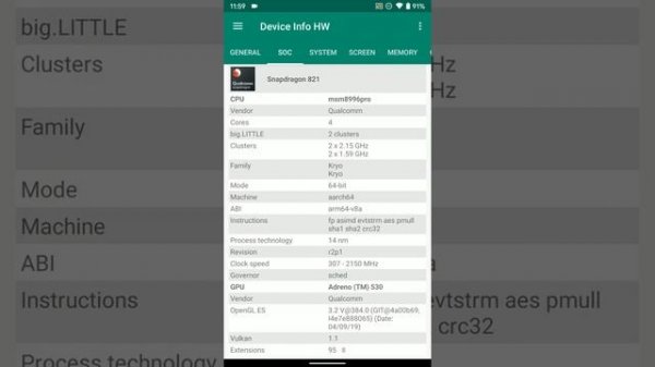 Google Pixel | AIDA64 | Device Info HW | CPU Throttling Test