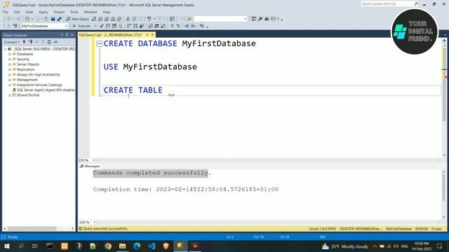 Create Your First SQL Server Database and Table | SQL Tutorial смотреть онлайн