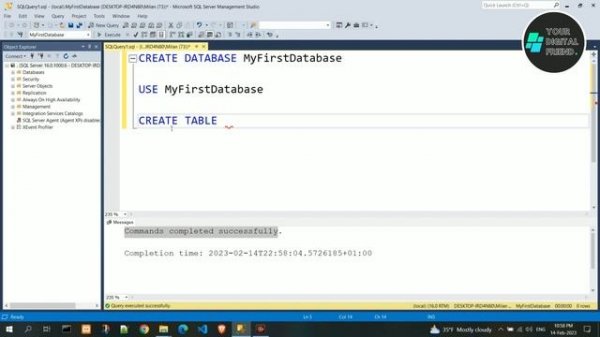 Create Your First SQL Server Database and Table | SQL Tutorial