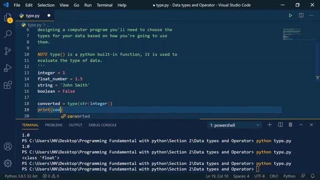 Type conversion in Python | Python programming смотреть онлайн