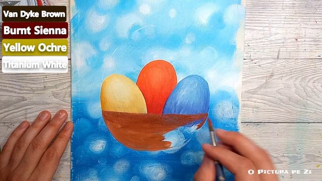 Pictura : Cos cu OUA de PASTE ? Cum se Picteaza - Tutorial Pas cu Pas pt Incepatori | Paste Fericit смотреть онлайн