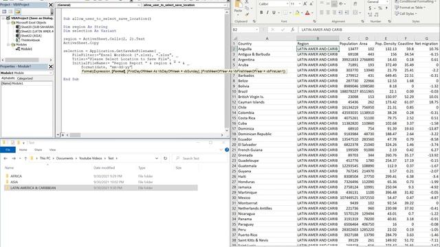 Excel VBA Macro: Save As Dialog (Allow User to Select Saved File Location) смотреть онлайн
