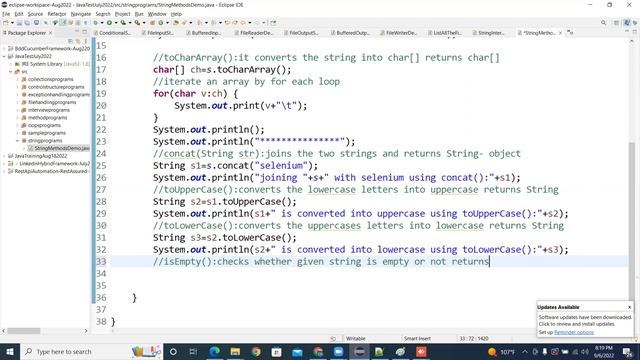 CoreJava String Methods Part1 Sept20220907 смотреть онлайн