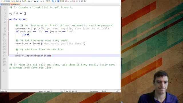 Learning Python Level 4.1: Shopping List смотреть онлайн