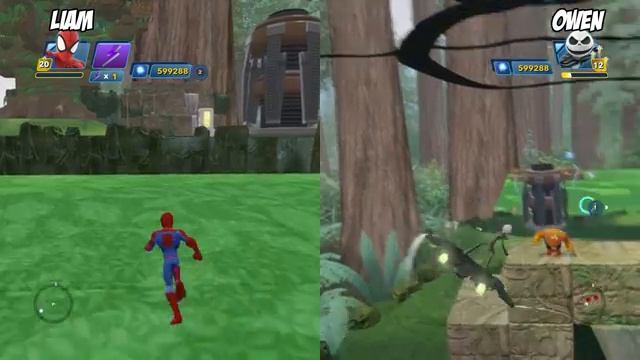 Spiderman and Jack Skellington Disney Infinity 3.0 Toy Box Fun Gameplay смотреть онлайн