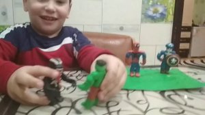 Человек-паук, Капитан Америка, Веном и Халк из пластилина!