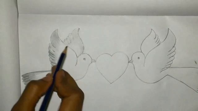 HOW TO DRAW TWO DOVES WITH LOVE SIGN смотреть онлайн