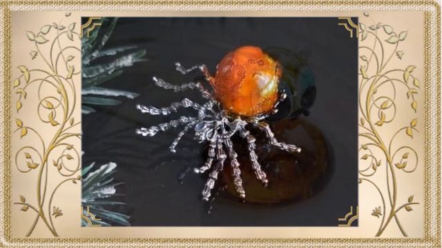 Броши из стекла, бисера и натуральных камней смотреть онлайн