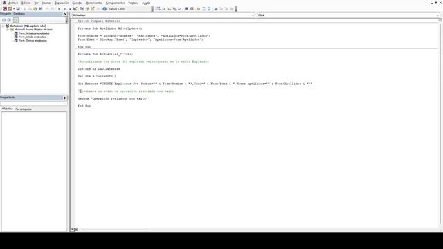 Access - Actualizar registros usando la sentencia SQL UPDATE en VBA смотреть онлайн