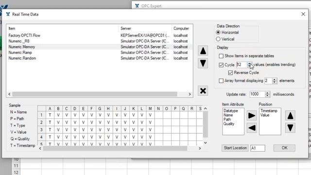 OPC Expert - OPC To Excel 'Realtime OPC' Addin