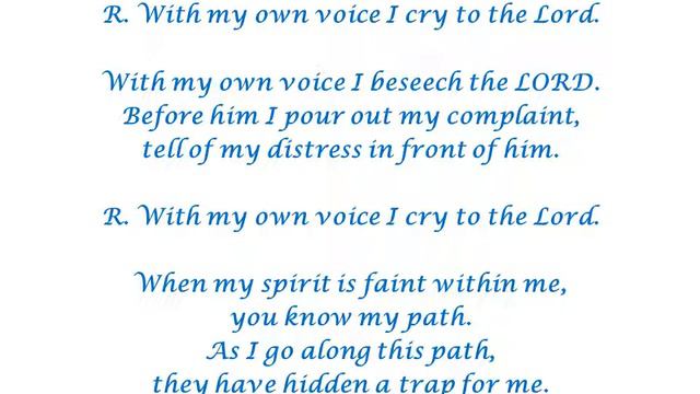 Psalm 142 (With My Own Voice) by Ron Haeske - Song Setting смотреть онлайн