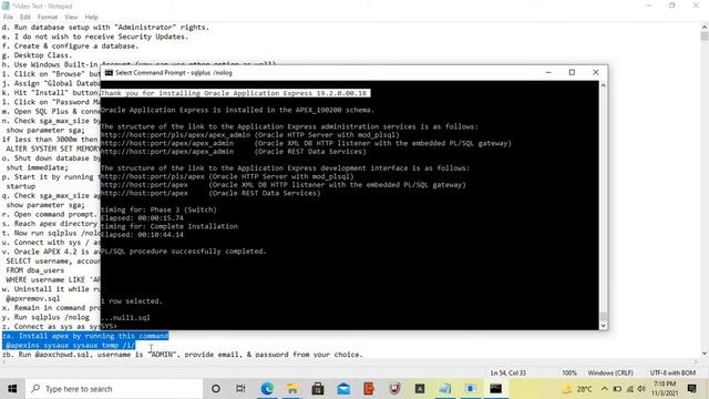 How to Install Oracle APEX 19.2 | DB 12cR1 | Windows 10 смотреть онлайн