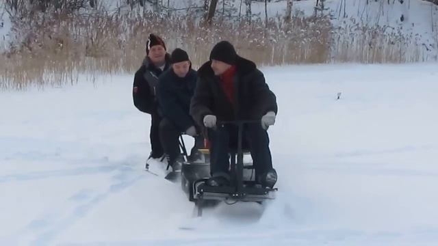 Снегоходная приставка САМ с лыжным модулем. смотреть онлайн