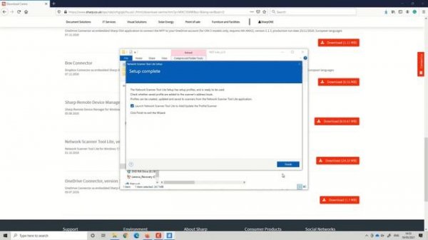 Sharp Network Scanner Lite Tool