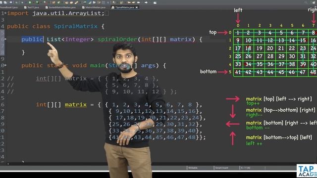 Spiral Traversing A Matrix Solution ( LeetCode #54 ) | FREE DSA Course in JAVA | Lecture 85 смотреть онлайн