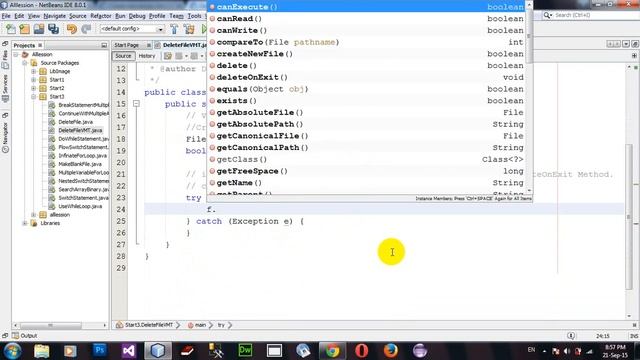 Delete file or directory when virtual machine terminates in Java Netbeans смотреть онлайн