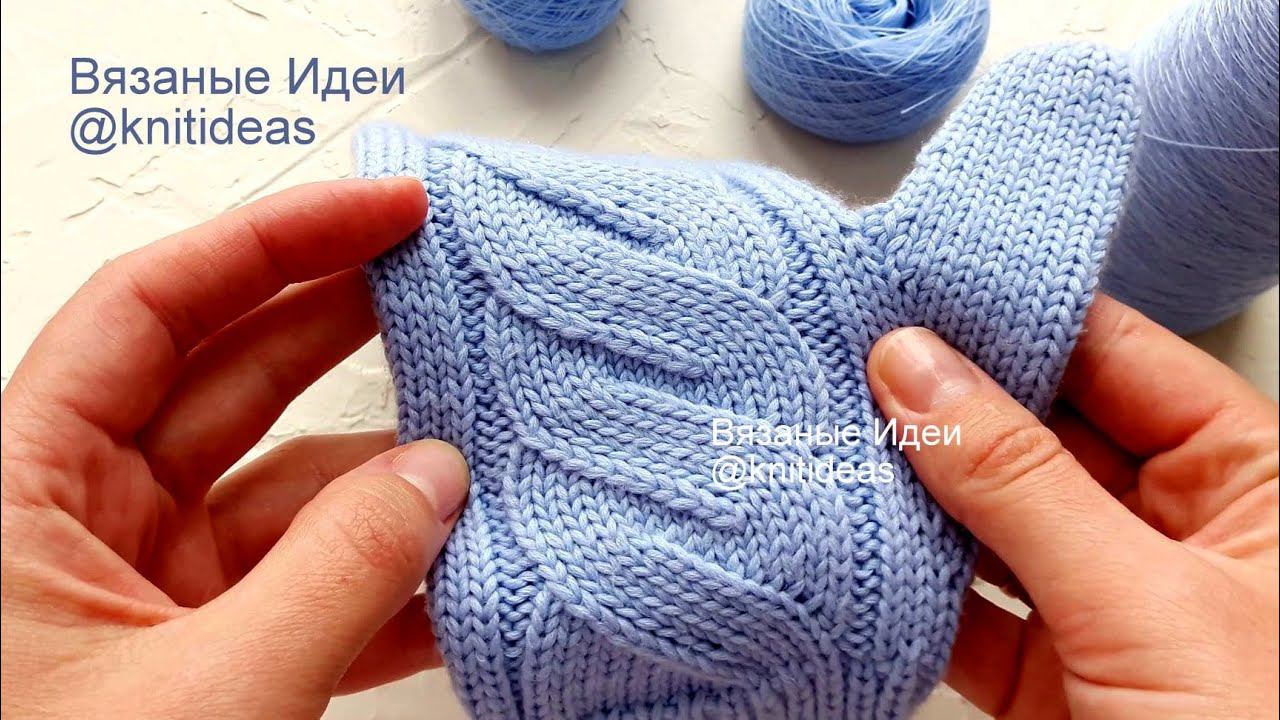 Самый классный узор для варежек! Ложная коса спицами! смотреть онлайн