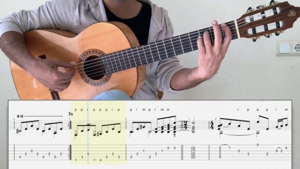 Fade to Black - Fingerstyle Tutorial Guitar Lesson - Note & Tab