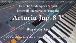 Arturia Jup-8 V3 | Depeche Mode - Boys Say Go (Instrumental)