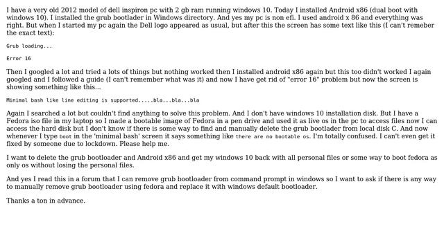 Unix & Linux: Grub Error: Minimal bash like line editing is supported and no bootable os смотреть онлайн